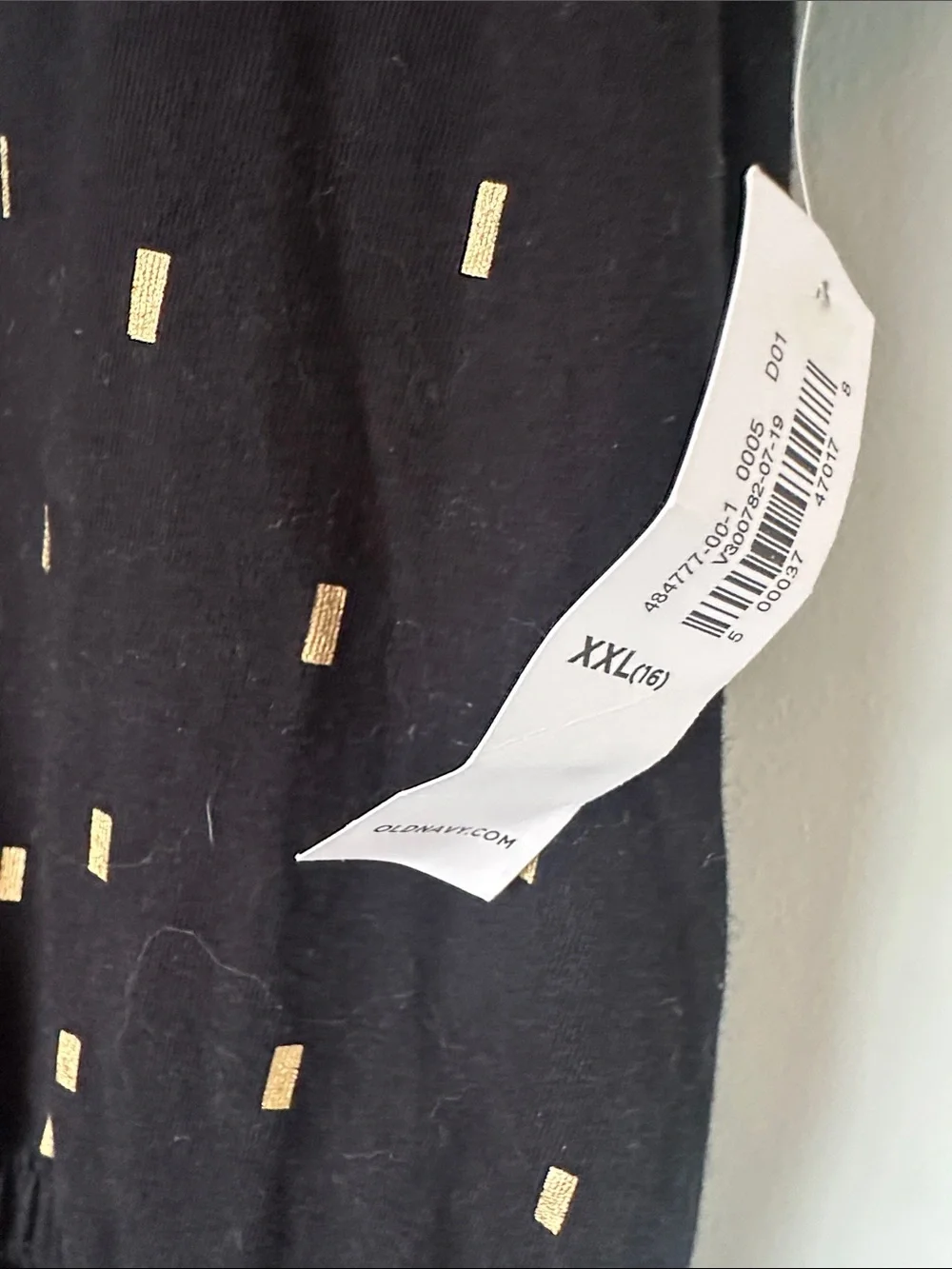 NWT Black and Gold Dash Confetti Flutter Sleeve Jumpsuit w/ Keyhole Back, XXL 16